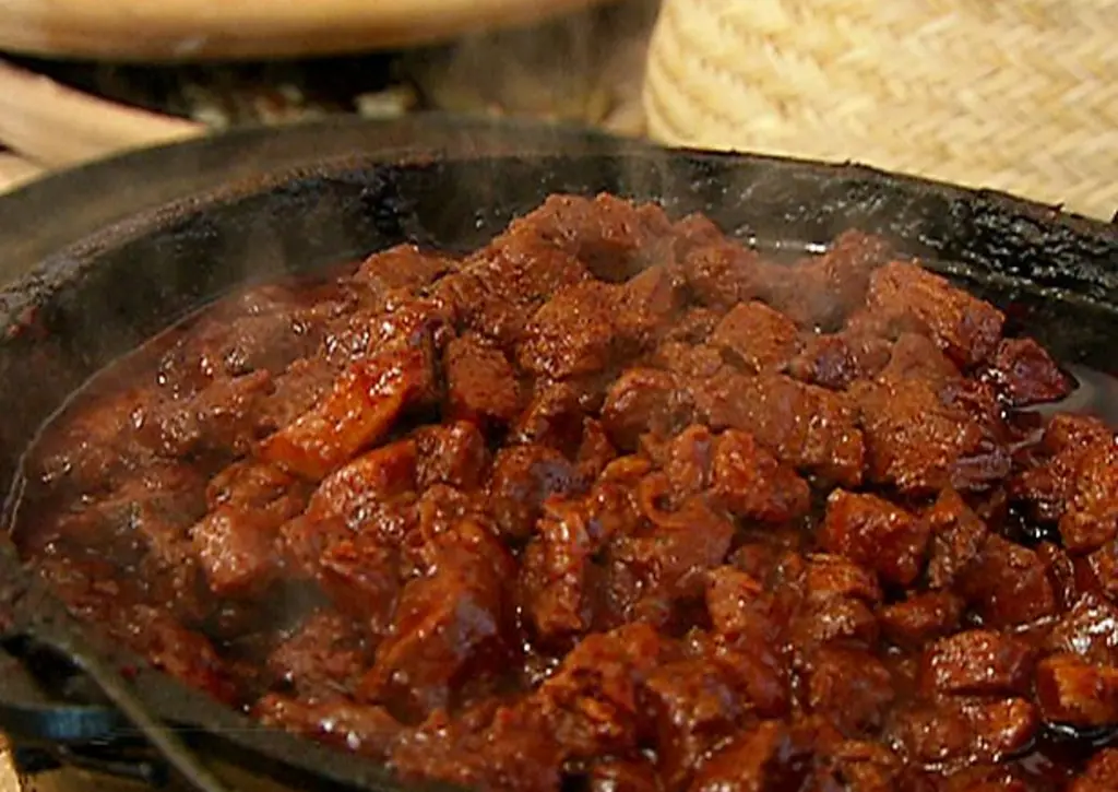 pork marinated in local spices