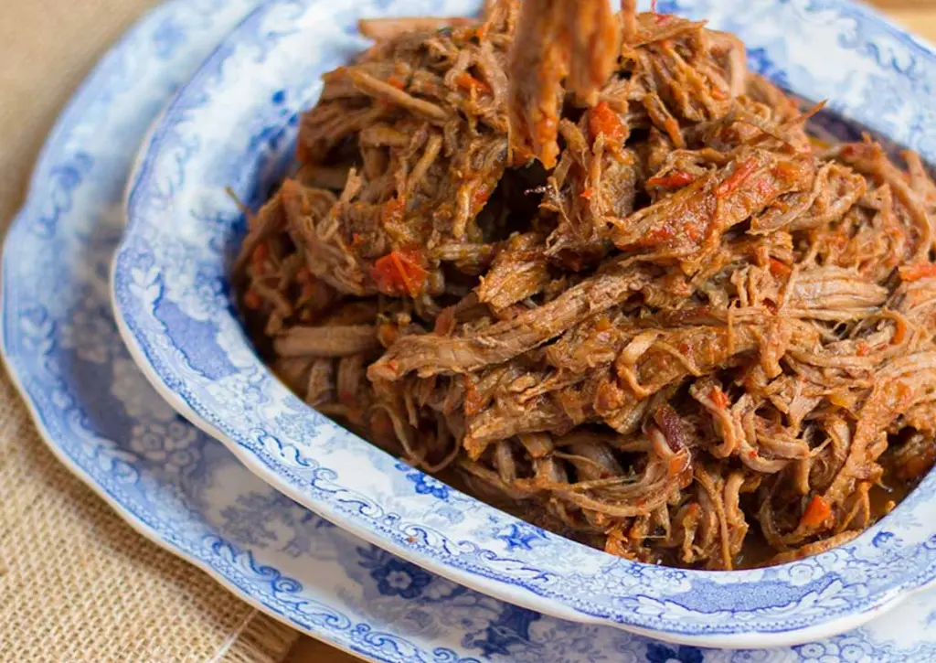 slow-cooked shredded beef